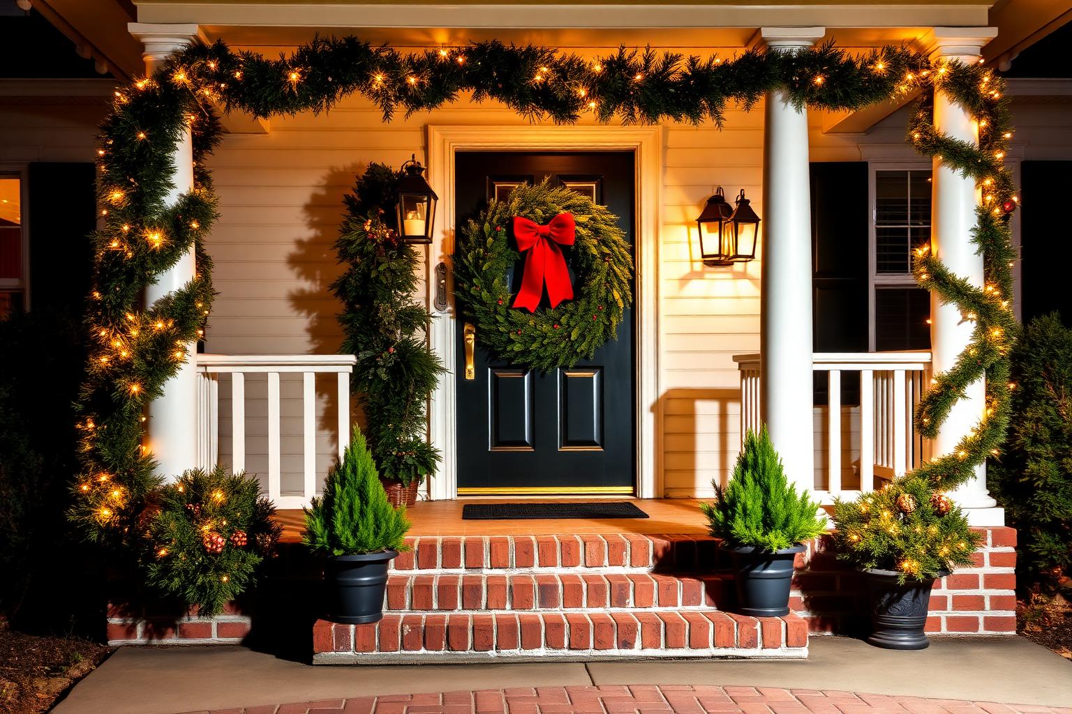 Before and after Wreaths, Garland & Bows