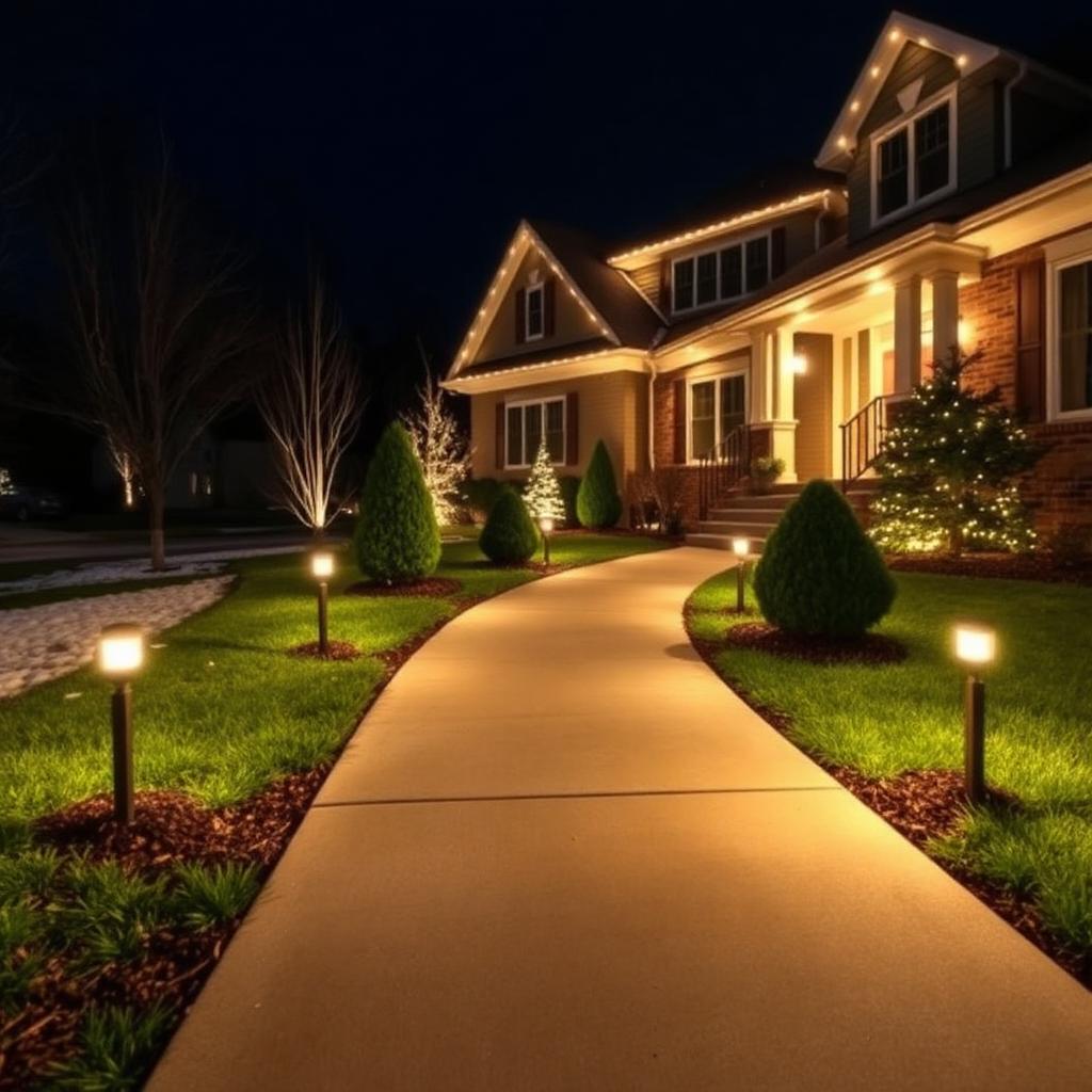 Before and after Walkway & Yard Displays